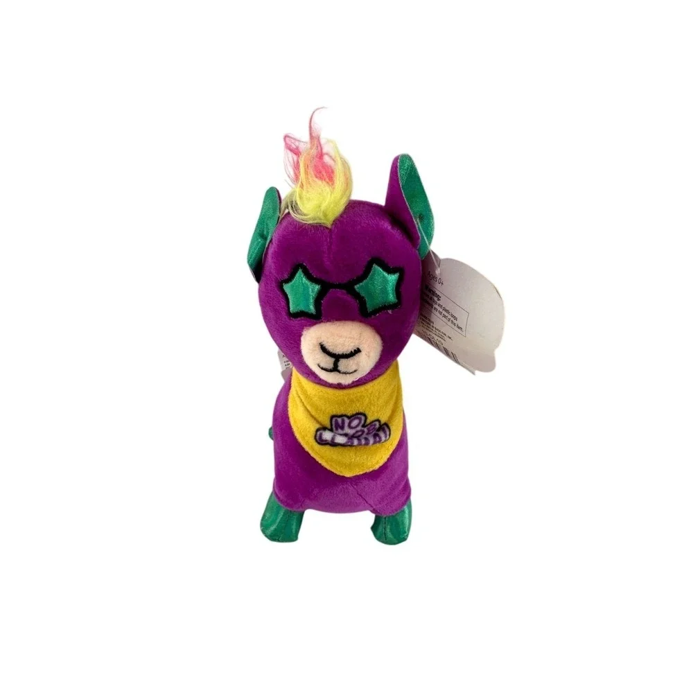 No Drama Llama Plush Toy Purple Green Star Glasses 8